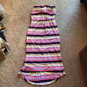 Gap Striped strap pleas dress size small